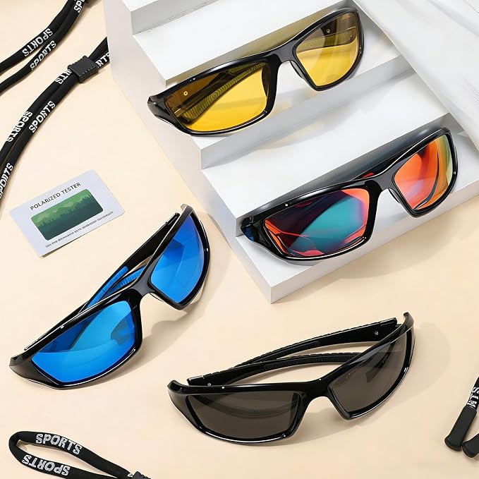 4/5Pack Polarized Sports Sunglasses for Men Women Baseball Cycling Running Fishing UV Protection Sun Glasses