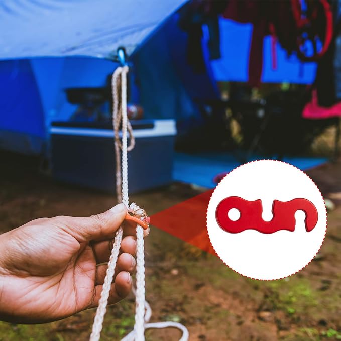 SATINIOR 20 Pieces Guyline Tensioner Aluminum Alloy Tent Cord Paracord Tensioner Guy Line Rope Adjusters Cord Tighteners for Outdoor Tent Camping Hiking Accessories