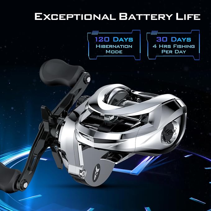 KastKing iReel One IFC Smart Baitcasting Fishing Reel, Bluetooth Connectivity to Smart Devices and KastKing App, Smoother & Longer Casts with Axis Eye Line Guide and Digital IFC Braking System