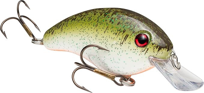 Strike King Pro Model 6XD Fishing Lure, Deep Diving Crankbait, Unique Curved Bill, Free-Floating Rattle Chambers, 1-Ounce, Dives to 19-Feet, Size 1 Treble Hooks