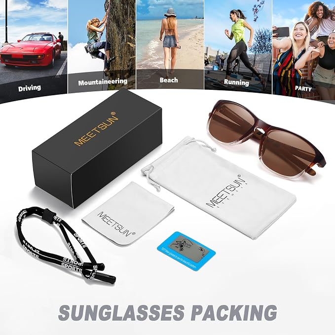 MEETSUN Polarized Sports Sunglasses for Women Men Driving Running Cycling Fishing Sun Glasses UV400 Protection
