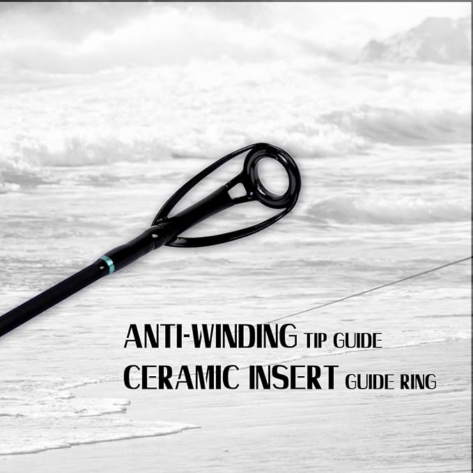 Fiblink Surf Fishing Rod Portable Travel Surf Spinning Rod 2 Piece/3 Piece/4 Piece Carbon Fiber Saltwater Fishing Rod 9'/10'/12'/13'/15'