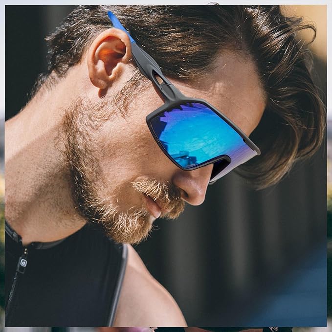 SEKKAF Polarized Sports Sunglasses for Men and Women Cycling Glasses UV Protection Goggles for Mountain Bike Running Fishing