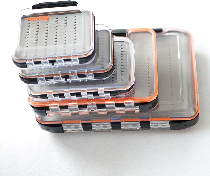 Alichino small fly box for fly files ice jig box fly box for fly fishing (grey foam insert)