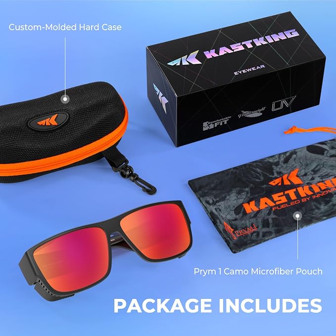 KastKing Comal Fit-Over Polarized Sports Sunglasses With PuriVex Protective Lens Coating, Fishing Driving, UV400, Men Women