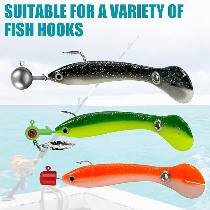 Soft Bionic Fishing Lure - 10 PCS Soft Plastic Swim Baits for Bass, Freshwater & Saltwater Top Water Fishing Lures