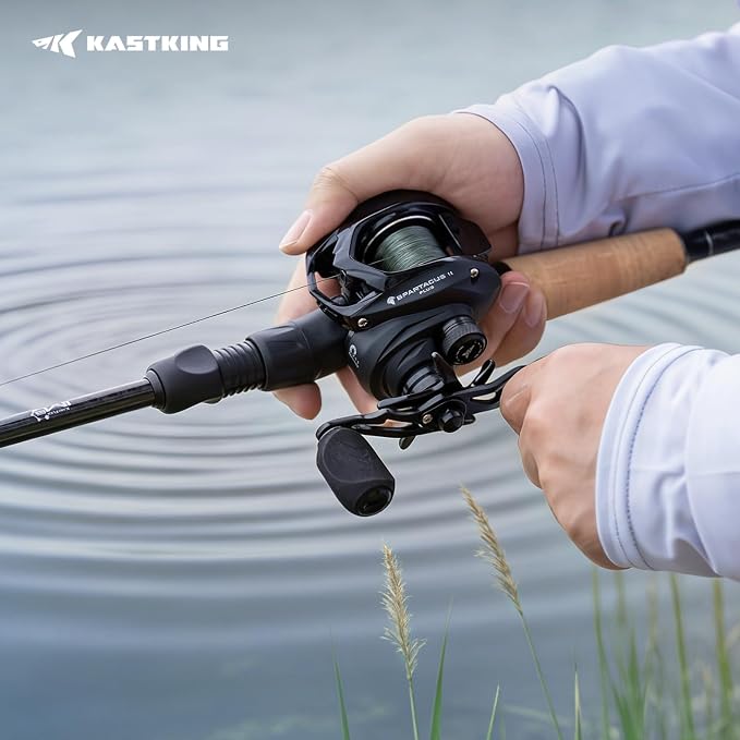 KastKing Spartacus II Plus Baitcasting Reel, DualBalance™ Magnetic Braking System, 8.0:1 High-Speed Gear Ratio, Ultralight 6 oz, 7+1 MaxiDur Double-Shielded Ball Bearings, Fishing Reels