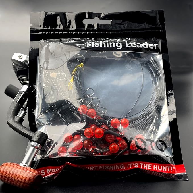 YOTO Fishing Leaders,Stainless Steel Tackle Rig with Tackle Lure Swivels Snaps, Saltwater rig Wire Leader Fishing Leader Wire Bottom rigs for Saltwater
