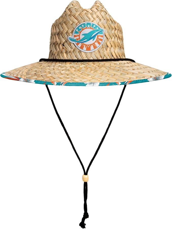 FOCO Men's NCAA College Team Logo Floral Straw Sun Hat