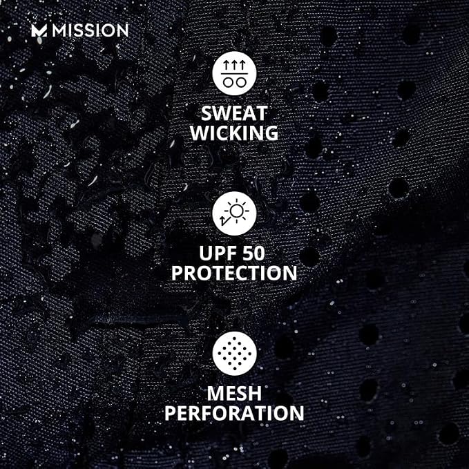 MISSION Cooling Vented Performance Hat Unisex Cap for Workouts, Golf & Running, Sweat & Water Activated Technology