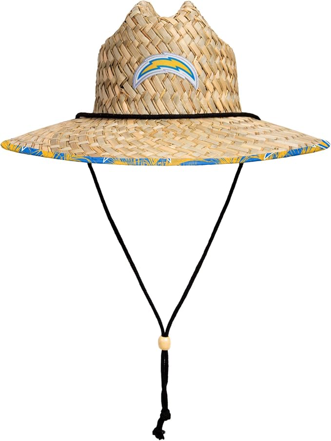 FOCO Men's NCAA College Team Logo Floral Straw Sun Hat