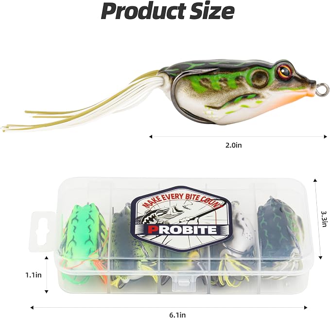 Soft Frog Lures, Topwater Swimbaits for Bass Fishing, Realistic PVC Design, Weedless Hooks, Perfect for Freshwater & Saltwater, Effective Fishing Lures for Pike & Snakehead