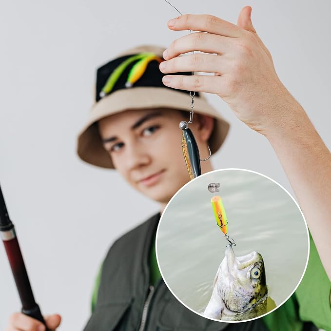 Gejoy 100 Pcs Fishing Split Shot Sinker Kit Removable Round Fishing Egg Weights Sinkers Tackle Set for Fisherman