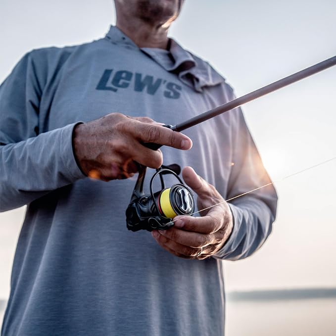 Lew's Speed Spin CRX Spinning Reel and Fishing Rod Combo, 5-Foot 6-Inch 1-Piece Rod, Ultra-Light Power, Fast Action, Size 75 Reel, 9+1 Bearings, 5.2:1 Gear Ratio, Speed Gears, Gray/Black/Red