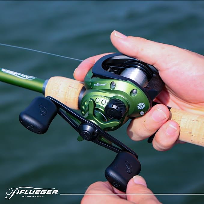 Pflueger Monarch Low Profile Baitcast Reel and Fishing Rod Combo