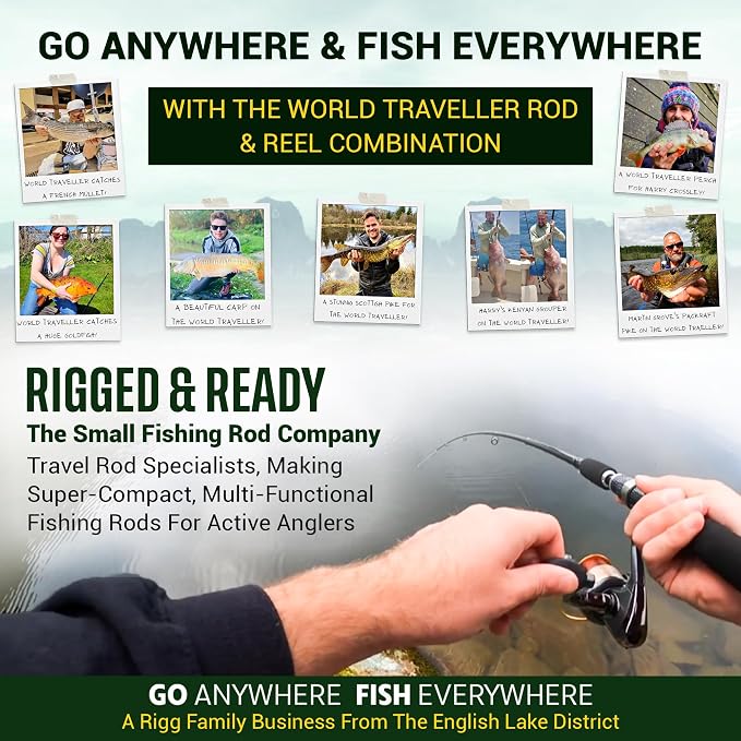 Rigged and Ready Smuggler Series™ Travel Fishing Rods. Super Compact, 1 Spinning Rod and Reel Combo, 4 Spin, 1 Casting Rod + Cases. 2, 3 or 4 Tips. Spin and General Freshwater - Saltwater Fishing