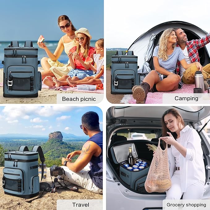 Hulongo 48Cans Cooler Backpack, Waterproof Insulated Backpack Cooler for Men & Women, Leakproof