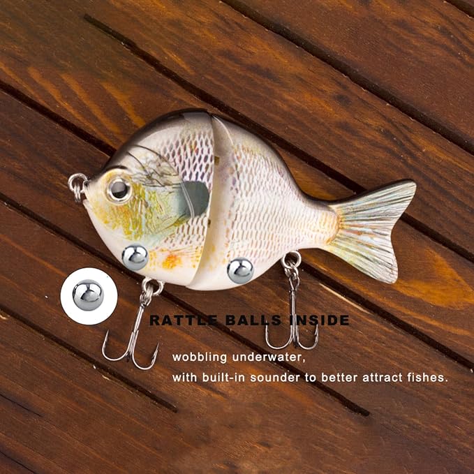 Glide Bait, Slow Sinking Swimbait, Topwater Hard Lures for Bass Catfish,Pike Perch, Freshwater or Saltwater