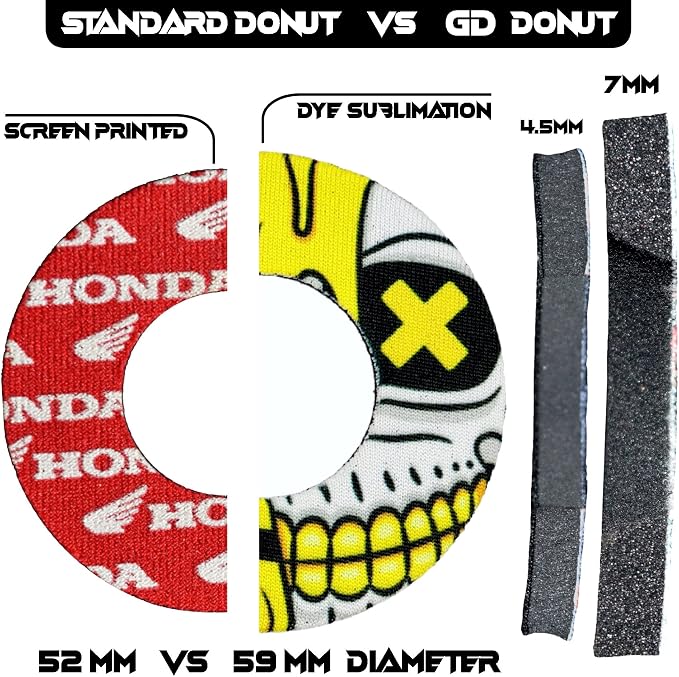 Doughnut Collection - Gripdonuts.com Premium MX BMX Dirt Bike Motorcycle Grip Donuts (13 Variations)