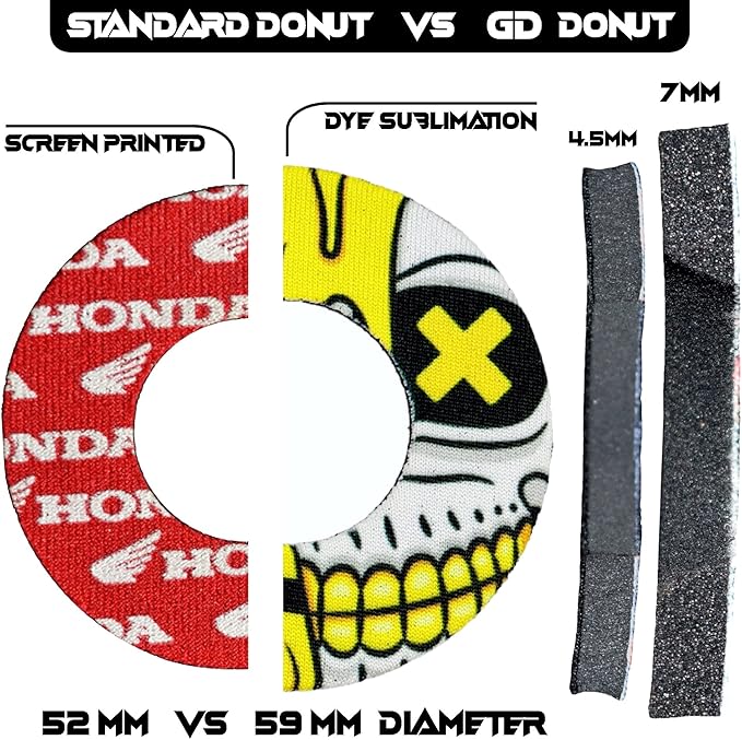 Doughnut Collection - Gripdonuts.com Premium MX BMX Dirt Bike Motorcycle Grip Donuts (13 Variations)