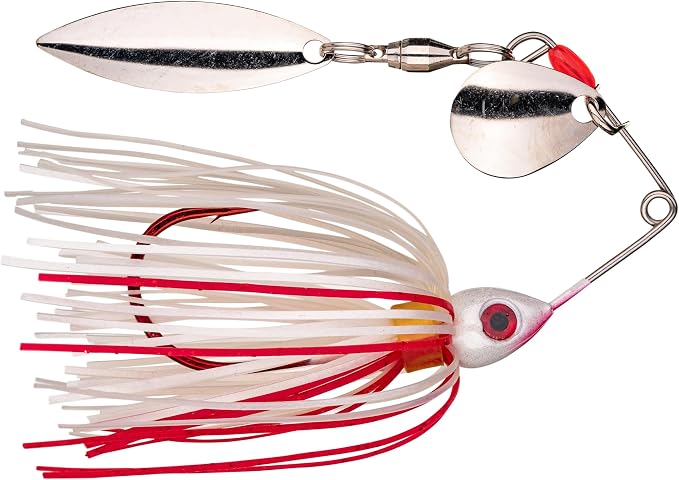 Strike King Bleeding Bait Mini-King Spinnerbait Fishing Lure, Premium Red Hook