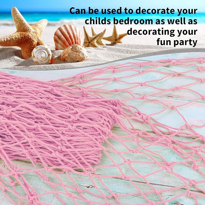 2 Pack Fish Net Decorations for Party