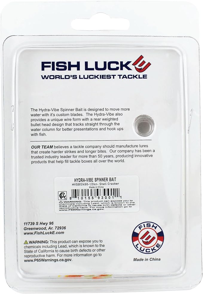 Luck E Strike Hydra-Vibe Spinner Bait with Custom Blades