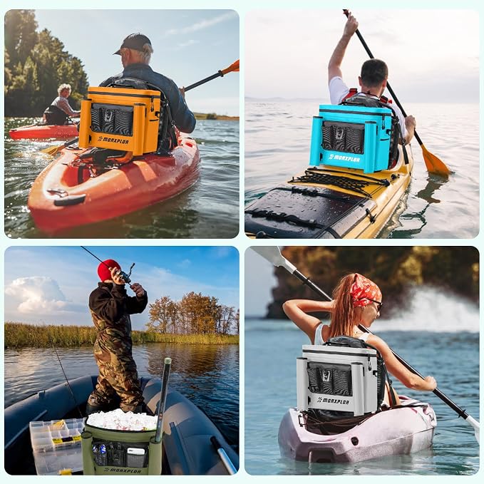 MORXPLOR Kayak Cooler,Waterproof Kayak Seat Back Cooler for Kayaking,Kayak Accessories Cooler Bag,Protable Ice Chest,Beach Cooler,Travel Cooler for Camping or Lunch Bag