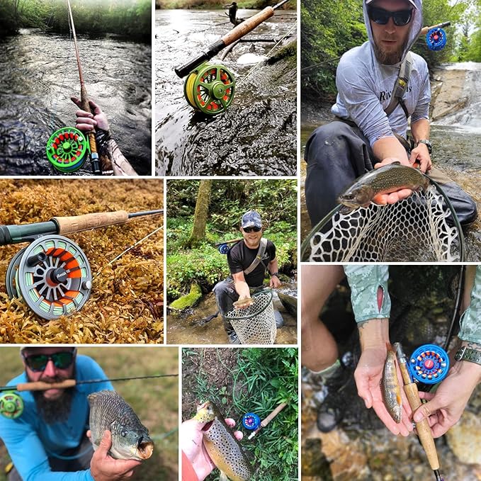 Aventik FLK Fly Fishing Reel Aluminum Trout 3/5, 5/7, 7/9wt Large Arbor Freshwater Fly Reel
