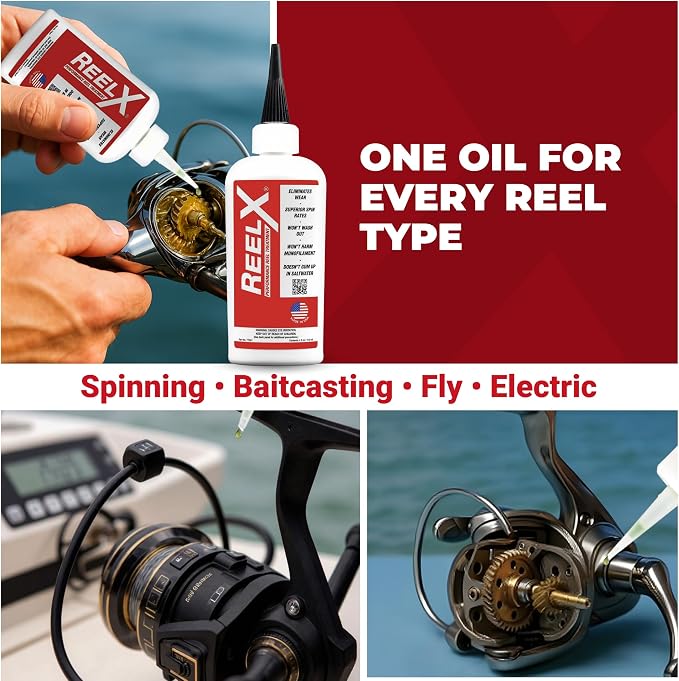 ReelX Fishing Reel Grease, Marine-Grade Anti-Rust Lubricant for Bearings, Spinning, Baitcasting, Spincast, Fly, Trolling & Electric Reels, Corrosion Prevention & Control