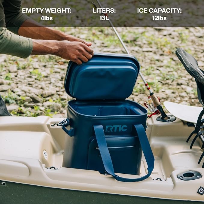 RTIC Ultra-Tough Soft Cooler Pro, Insulated, Waterproof, Leak Proof, Portable Floating Bag for Beverage, Drink, Lunch, Outdoor, Beach, Car, Camping, Picnic, Fishing, Boat