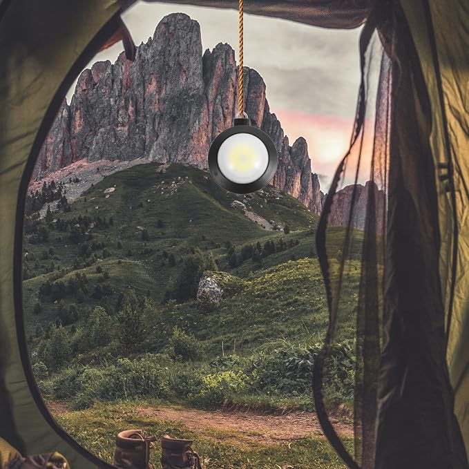 Portable Camping Lantern LED Tent Light Hanging Outdoor Emergency Lantern for Hiking and Fishing with Battery Powered Flashlight for Camping Essentials
