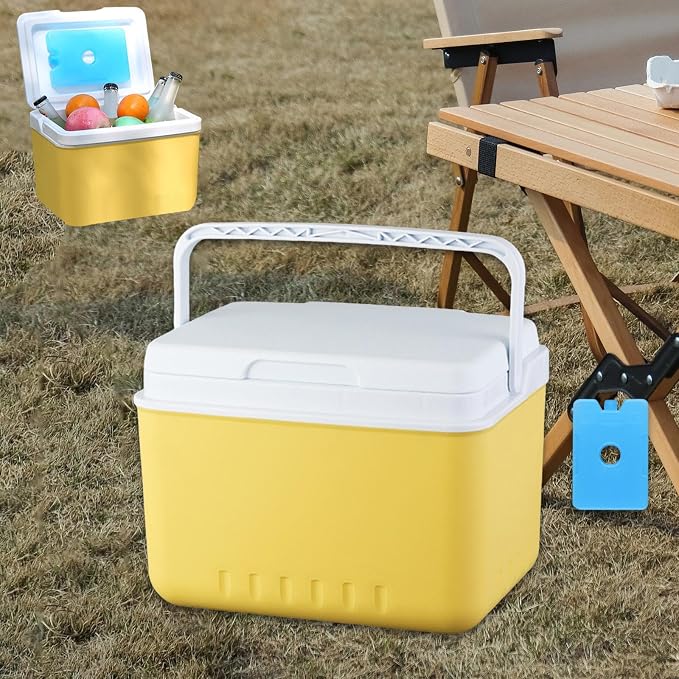 Generic Insulated Ice Cooler Camping Case Drink Bucket Portable Lightweight Organizer Ice Chest Box for Fishing BBQ Travel Tailgating