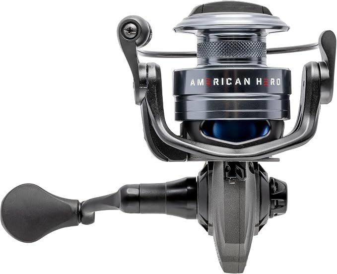 Lew's American Hero Spinning Fishing Reel, 4+1 Bearings, Graphite Frame, Speed Gears, Speed Lube, Multi-Disc Drag