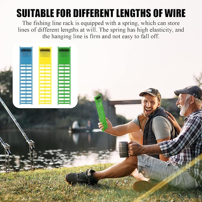 mouhike Fishing Snelled Hook Holder 4pcs/6pcs Fishing Leader Line Board Organizer for Storing Fishing Line Winding Board Rigs Holder Leader Tray Hook Keeper