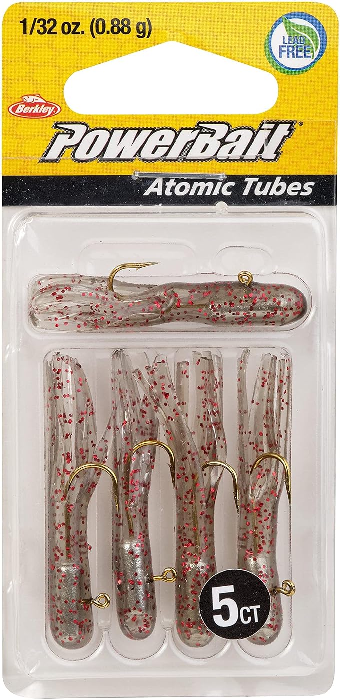 Berkley PowerBait Pre-Rigged Atomic Tubes Fishing Soft Bait