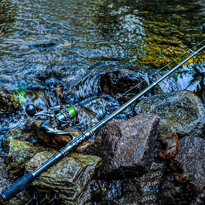 Sougayilang Telescopic Fishing Rod Reel Combos with Carbon Fiber Fishing Pole Spinning Reels and Fishing Accessories