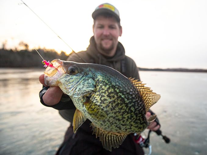 Northland Fishing Tackle Impulse Rigged Tungsten Bloodworm Jig for Ice Fishing Panfish, Assorted Sizes and Colors