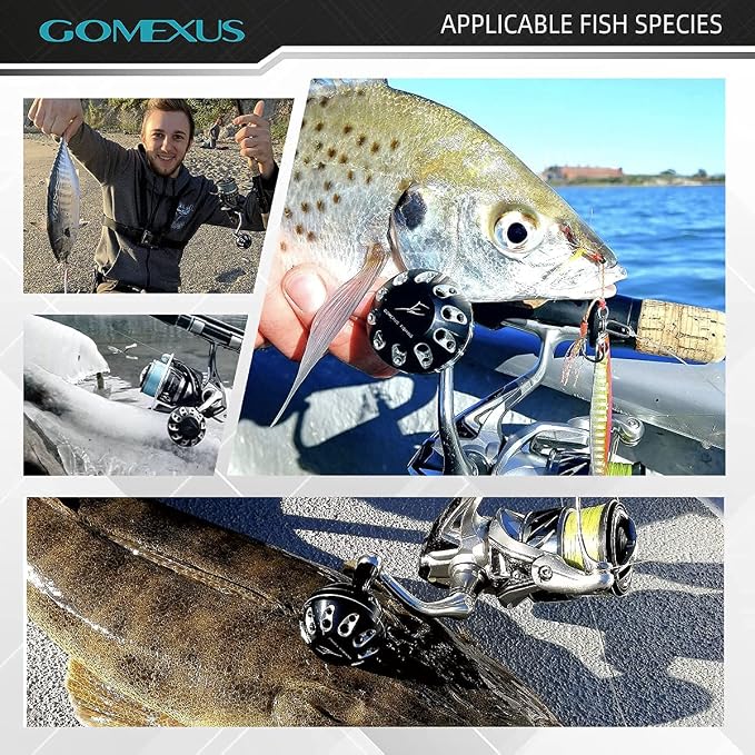 GOMEXUS Power Knob Compatible for Shimano Daiwa Spinning Reel Fishing Reel Handle Knob