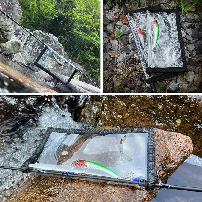 Fishing Lure Wraps 12PCS Clear See-Through PVC Fishing Lure Covers Protect Children Pets and Fishermen Safe from Sharp Hook Transparent Lures Fishing Bait Hook Storage 6L+6M