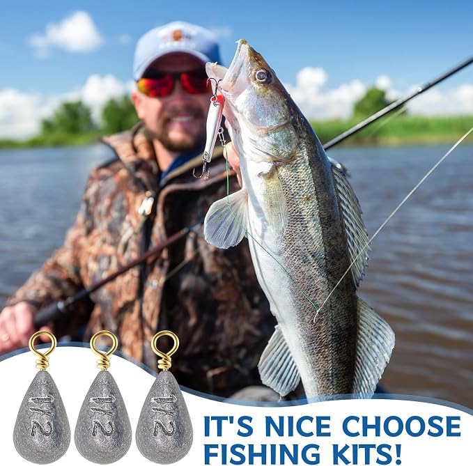 Bass Casting Swivel Bell Sinkers Fishing Weights Drop Shaped Fishing Sinkers Catfish Weights for Ocean Saltwater Surf Bass Casting Gear Tackle