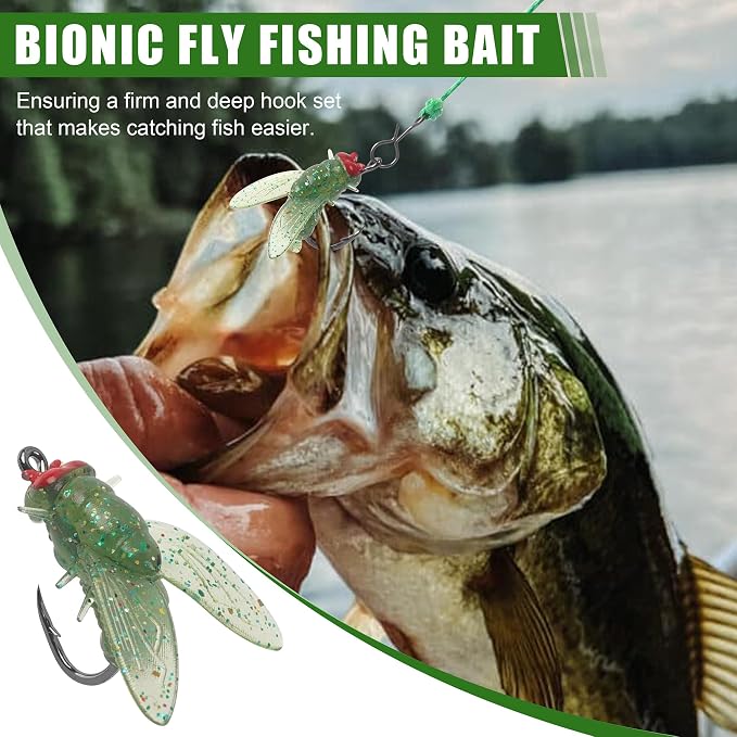 Bionic Fly Fishing Bait,18pcs/36pcs Trout Jig Swimbait Fly Hook Soft Bait Dry Flies Fly Fishing Lures Assortment Kit Attractant Fishing Gear Artificial Fishing Lure Panfish Lure Set