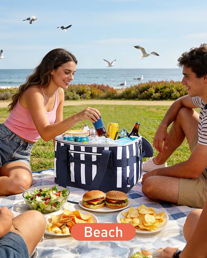 TOURIT Soft Sided Cooler Bag Insulated 30/48/60 Cans, Large Collapsible & Leakproof Ice Chest for Picnic, Beach, Camping, Travel, Sports Fan Coolers