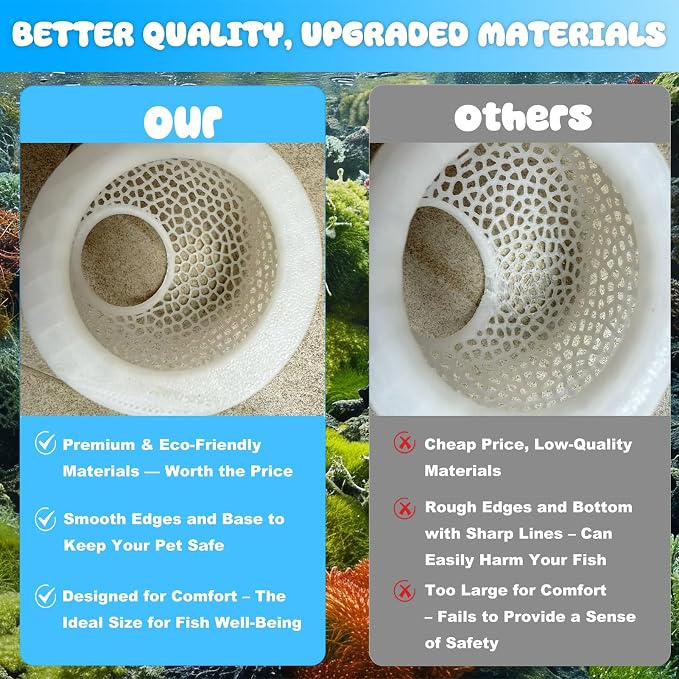 Floating Betta Hide & Shrimp Cave ā 3D Printed Aquarium Hammock with Marble Texture, Feeder Ring & Rest Spot for Betta Fish, Nano Tanks, Corydoras, Shrimp ā Safe PLA