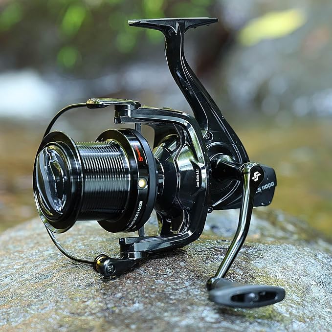 Sougayilang Saltwater Spinning Reel – Up to 38LBs Max Drag Big Game Fishing Reel, Graphite Frame Surf Fishing Reels, 4.6:1 Gear Ratio Heavy Long Casting Inshore Offshore Saltwater Reel