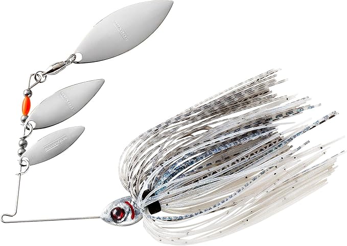 Booyah Shad Blade-Bait Fishing Lure, Pearl Shiner, Mini Shad (3/16 oz)