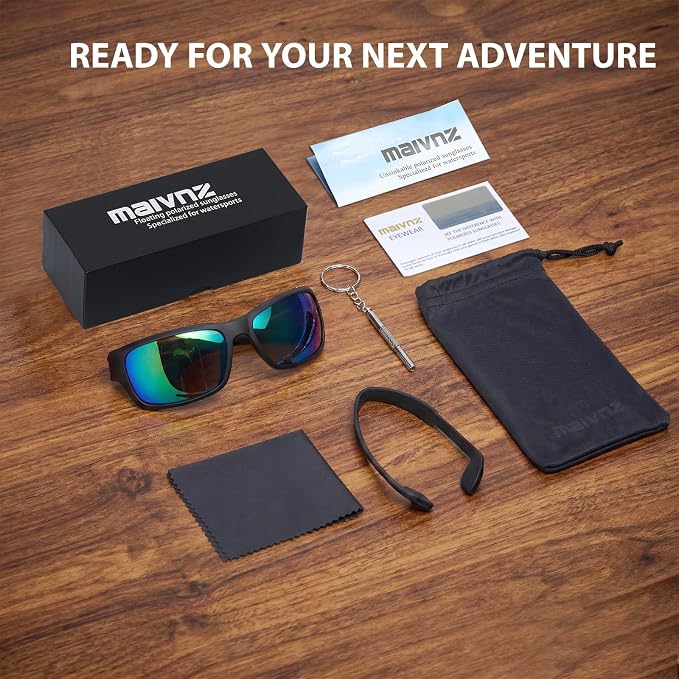 maivnz Floating Polarized Fishing Sunglasses for Men Women, Unsinkable UV400 Sports Glasses for Kayaking, Boating & Surfing