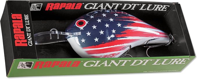 Rapala Giant DT US Flag Collectible Display Lure, Decor for Man Caves, Cabins, Tackle Shops and Fishing Gifts
