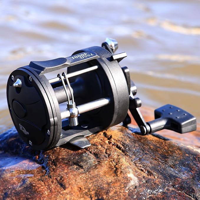 Sougayilang Conventional Reel – 27LB Max Drag,Saltwater Inshore Surf Trolling Reel for Catfish, Musky, Bass, Salmon/Steelhead, Striper – Heavy Duty Round Baitcasting Fishing Reel