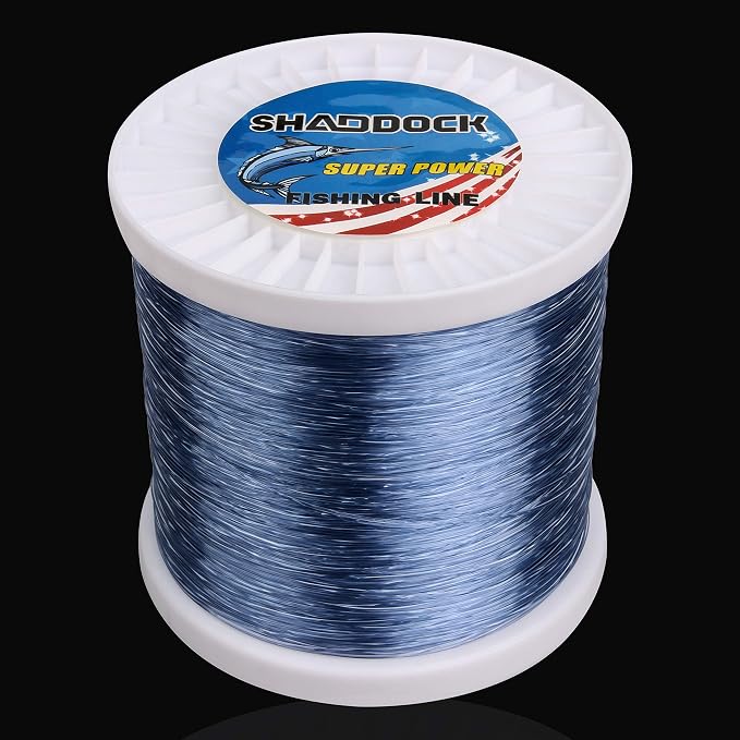 Monofilament Fishing Line, Big Game Mono Fishing Line, Strong Heavy Duty Nylon Mono Leader Saltwater Freshwater, Abrasion Resistant, Clear Blue, 1174-13041Yds, 14LB-127LB